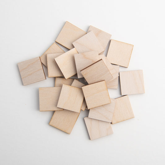 Wood Square Blanks, 1/8" Thick, Unfinished 50, 100, 300 - Design Concepts Chi