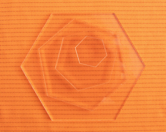Clear Acrylic Hexagons (Sizes) - Design Concepts Chi