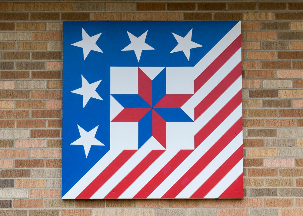 Folded Flag Paper Printed Barn Quilt Pattern (Sizes) - Design Concepts Chi