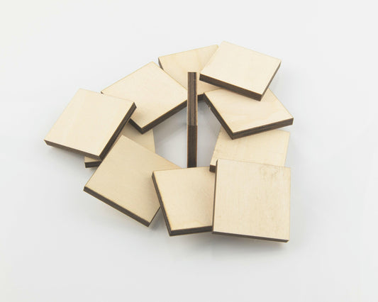 1/4" Thick Wood Squares, 50, 100, 300 - Design Concepts Chi