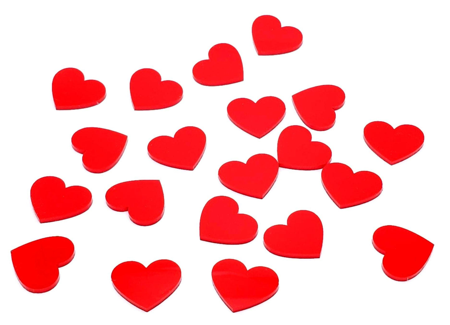 Red Hearts 1/8 in Acrylic Plastic (Quantity/Sizes) | Perspex Lucite - Design Concepts Chi