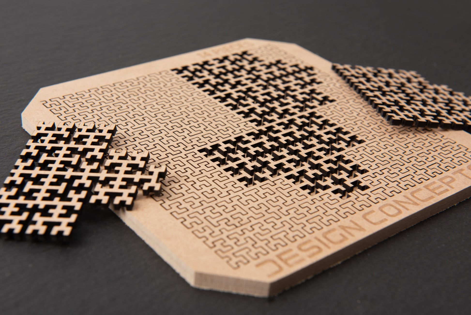 Fractal Jigsaw Puzzle (14-Piece Block Version) - Design Concepts Chi