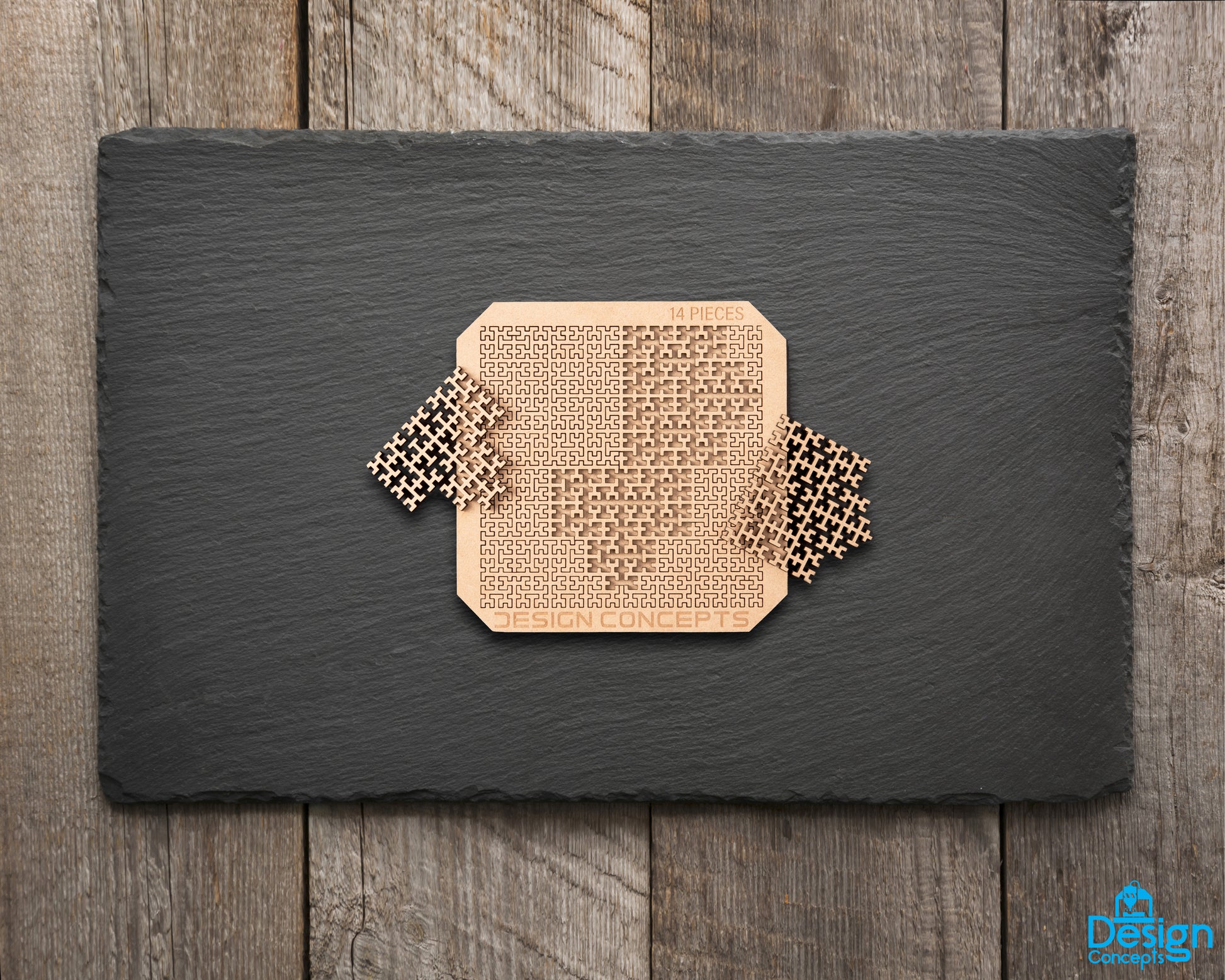 Fractal Jigsaw Puzzle (14-Piece Block Version) - Design Concepts Chi