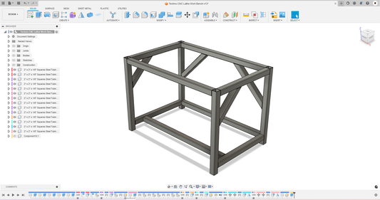 CNC Lathe Steel Bench