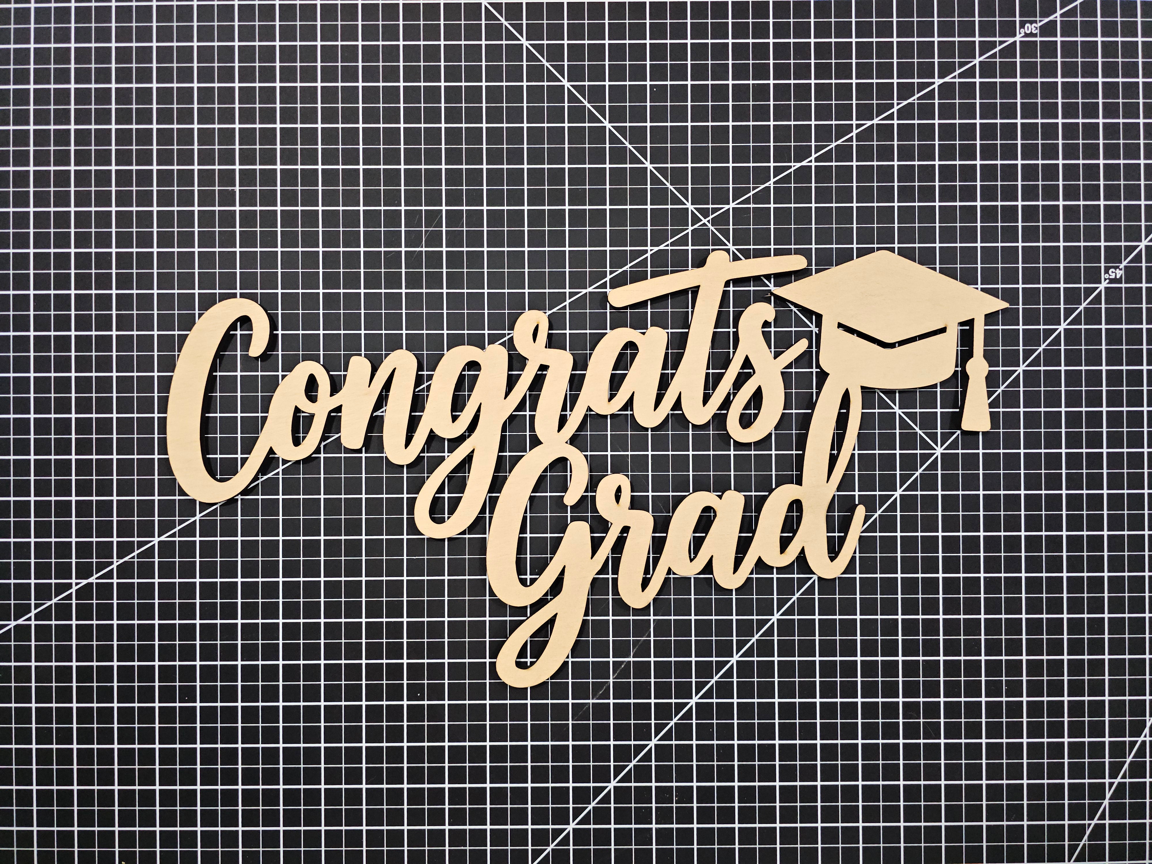 Congrats Grad Sign Personalized Custom Wooden Congrats Grad Sign, Graduation Party Decor – Design ...