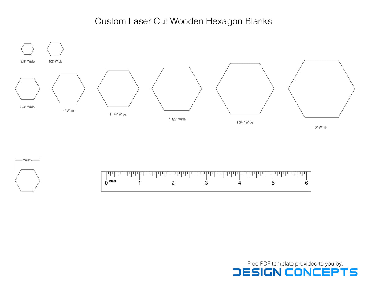 Wood Hexagon Tile Blanks - Shapes - Game Board - Tiles - Terrain - 50, 100, 300 - Design Concepts Chi