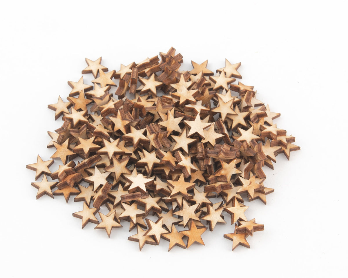 1/2in Wooden Stars  50, 100, 300 - Flag Stars - Collage - Crafting Supplies - Design Concepts Chi