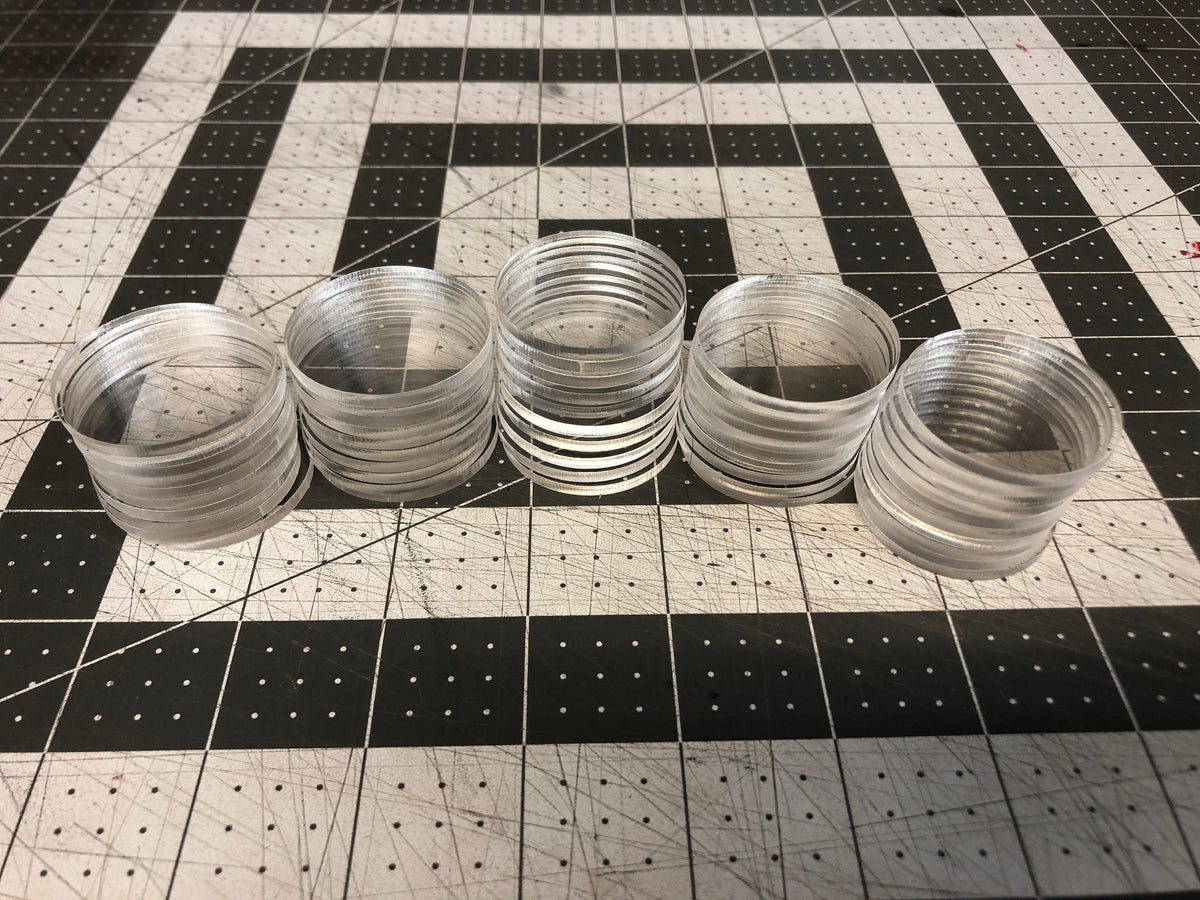 50, 100, 300 Clear Acrylic Circle Disc Plastic Blanks,  1/8" Thick Rounds - Design Concepts Chi