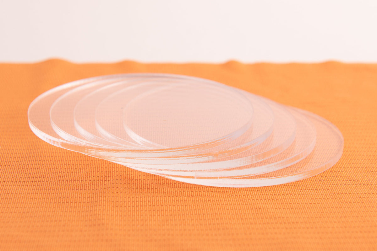 20 Large Clear Acrylic Plastic Discs (Sizes) - Design Concepts Chi