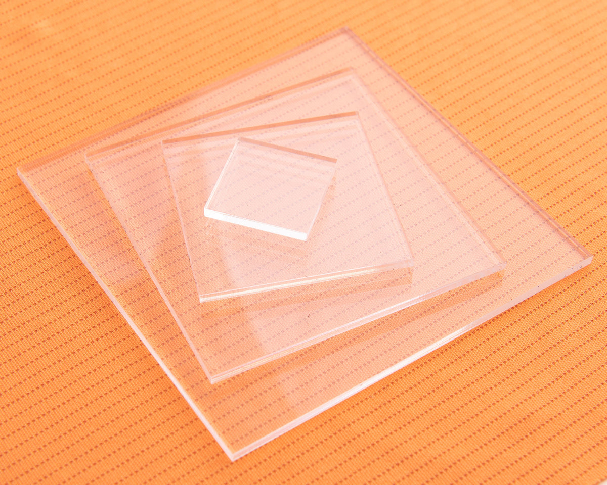 Clear Acrylic Plastic Squares (Sizes) - Design Concepts Chi