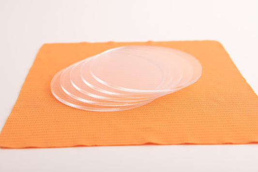 20 Large Clear Acrylic Plastic Discs (Sizes) - Design Concepts Chi