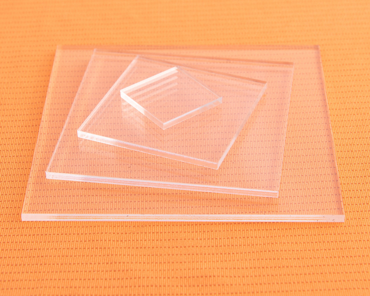 Clear Acrylic Plastic Squares (Sizes) - Design Concepts Chi
