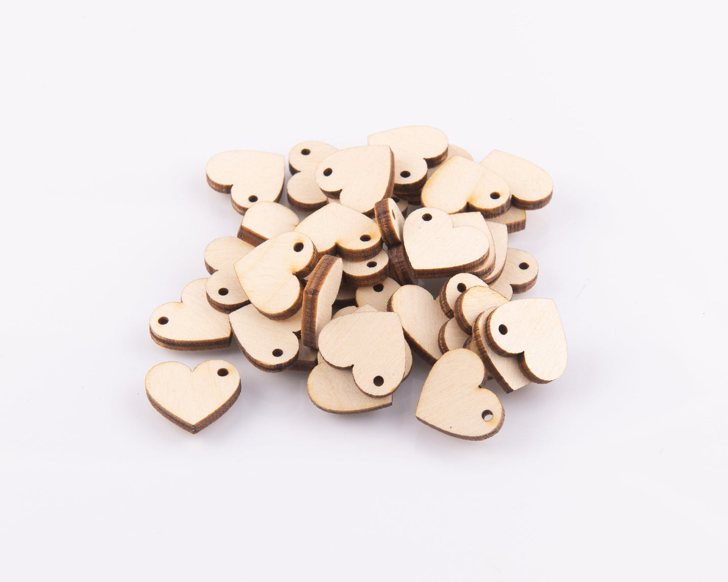 3/4 Inch Hearts with 2mm Hole (50 100 300) - Design Concepts Chi
