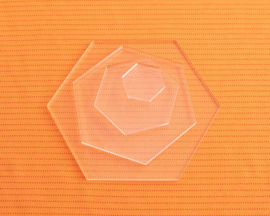 Clear Acrylic Hexagons (Sizes) - Design Concepts Chi