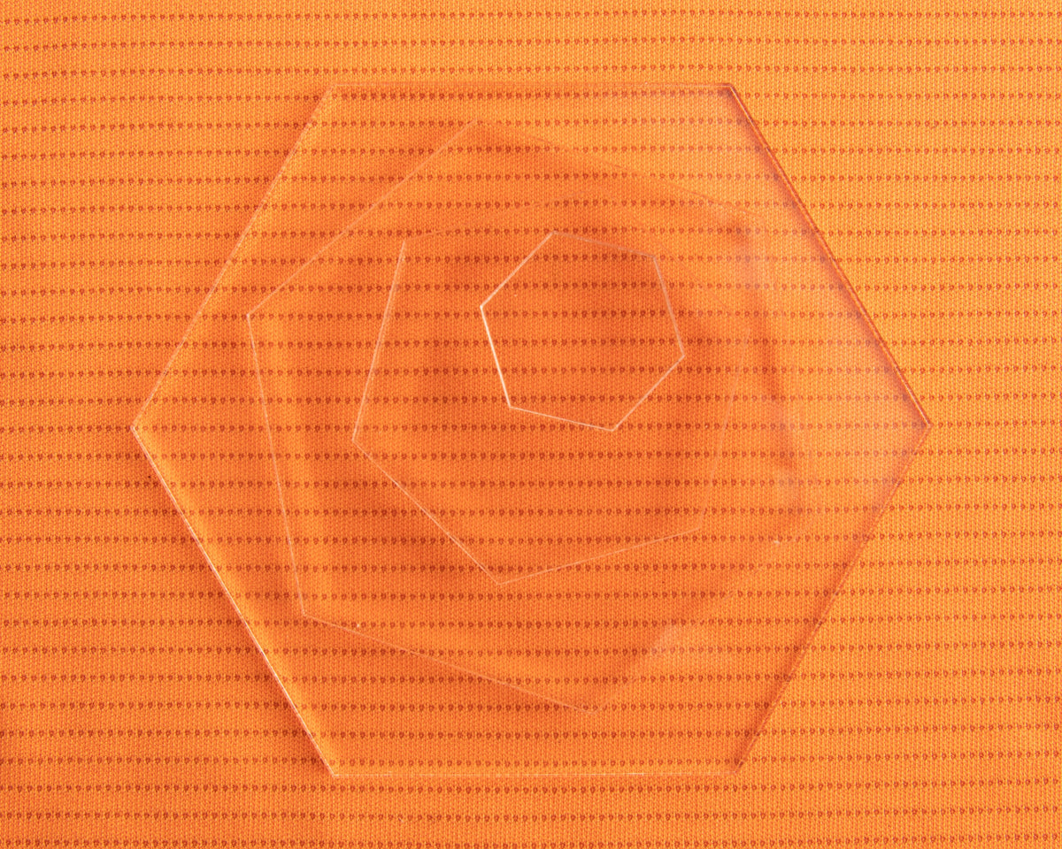 5 Clear Acrylic Hexagons (Sizes) - Design Concepts Chi