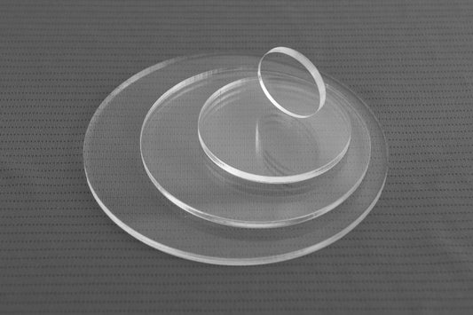50, 100, 300 Clear Acrylic Circle Disc Plastic Blanks,  1/8" Thick Rounds - Design Concepts Chi