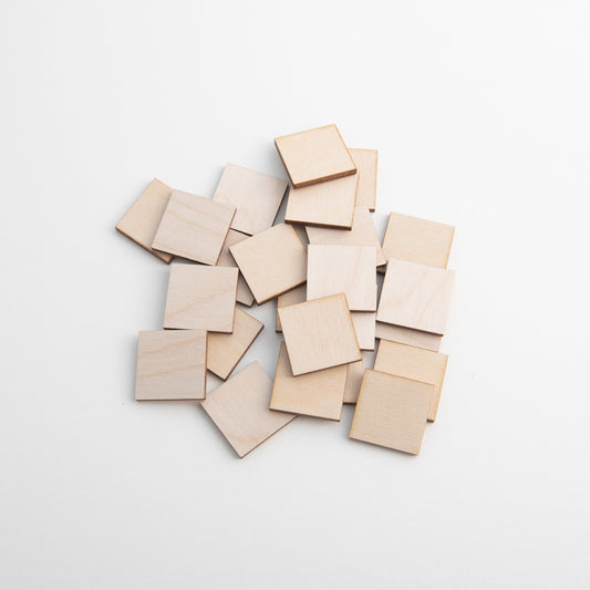 Wood Square Blanks,  1/8" Thick, Unfinished 50, 100, 300 - Design Concepts Chi