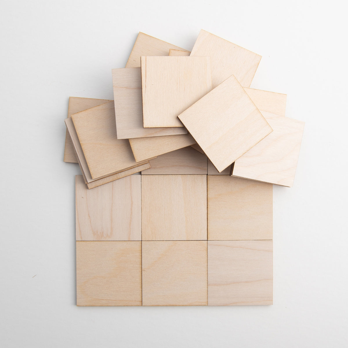 Wood Square Blanks,  1/8" Thick, Unfinished 50, 100, 300 - Design Concepts Chi