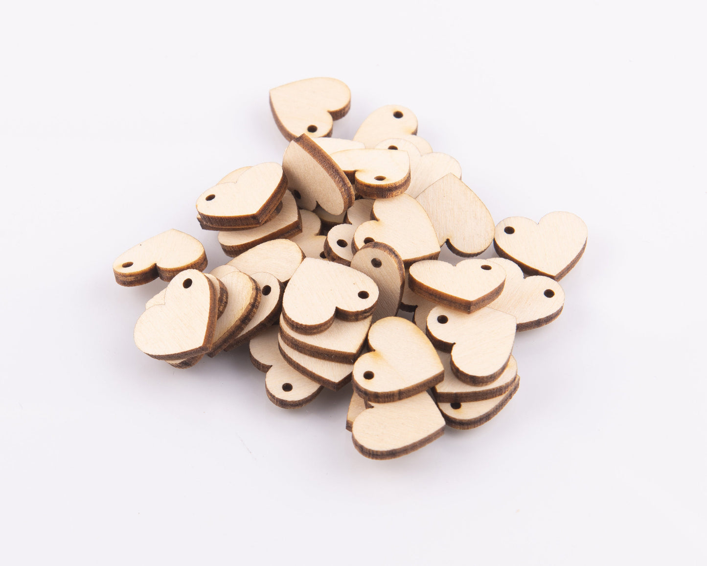 3/4 Inch Hearts with 2mm Hole (50 100 300) - Design Concepts Chi