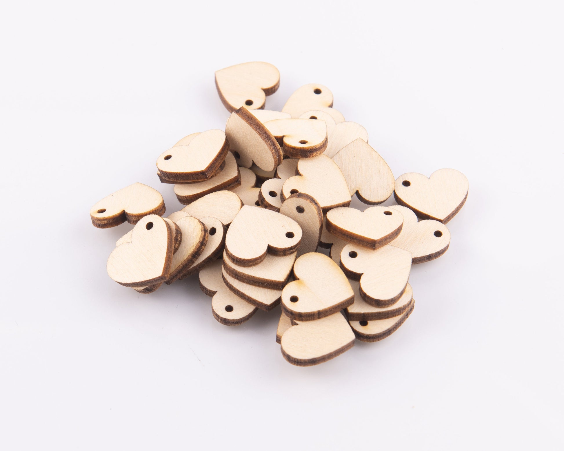 3/4 Inch Hearts with 2mm Hole (50 100 300) - Design Concepts Chi