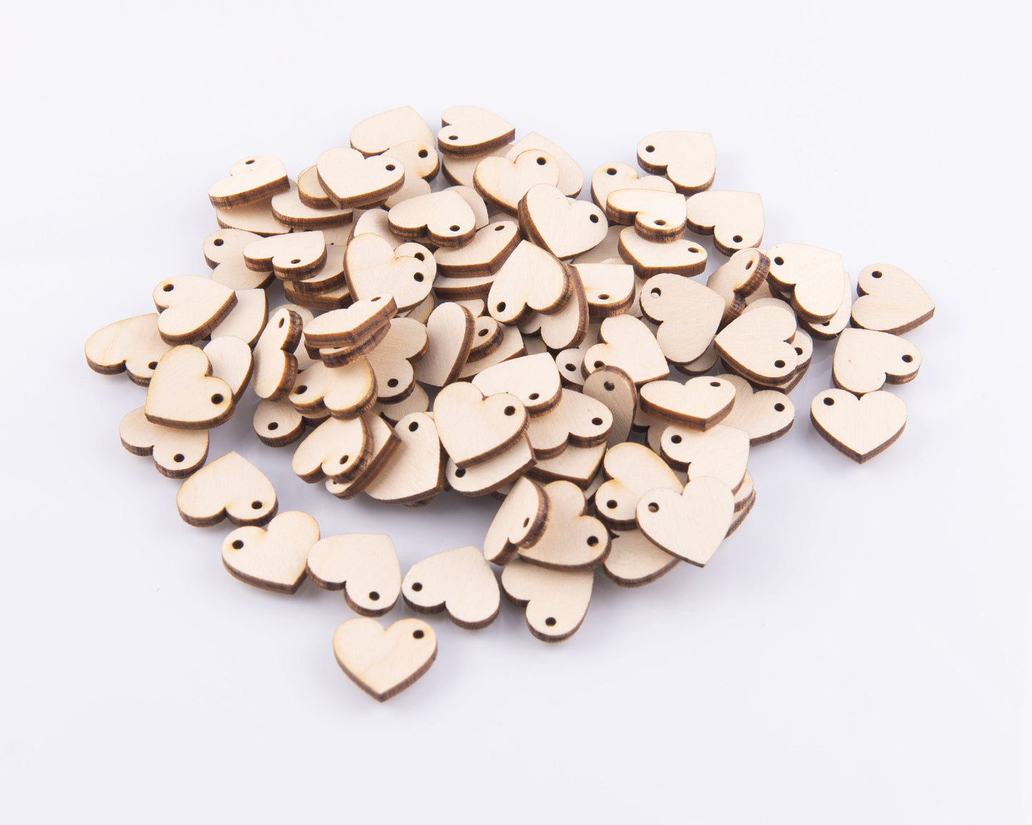 3/4 Inch Hearts with 2mm Hole (50 100 300) - Design Concepts Chi
