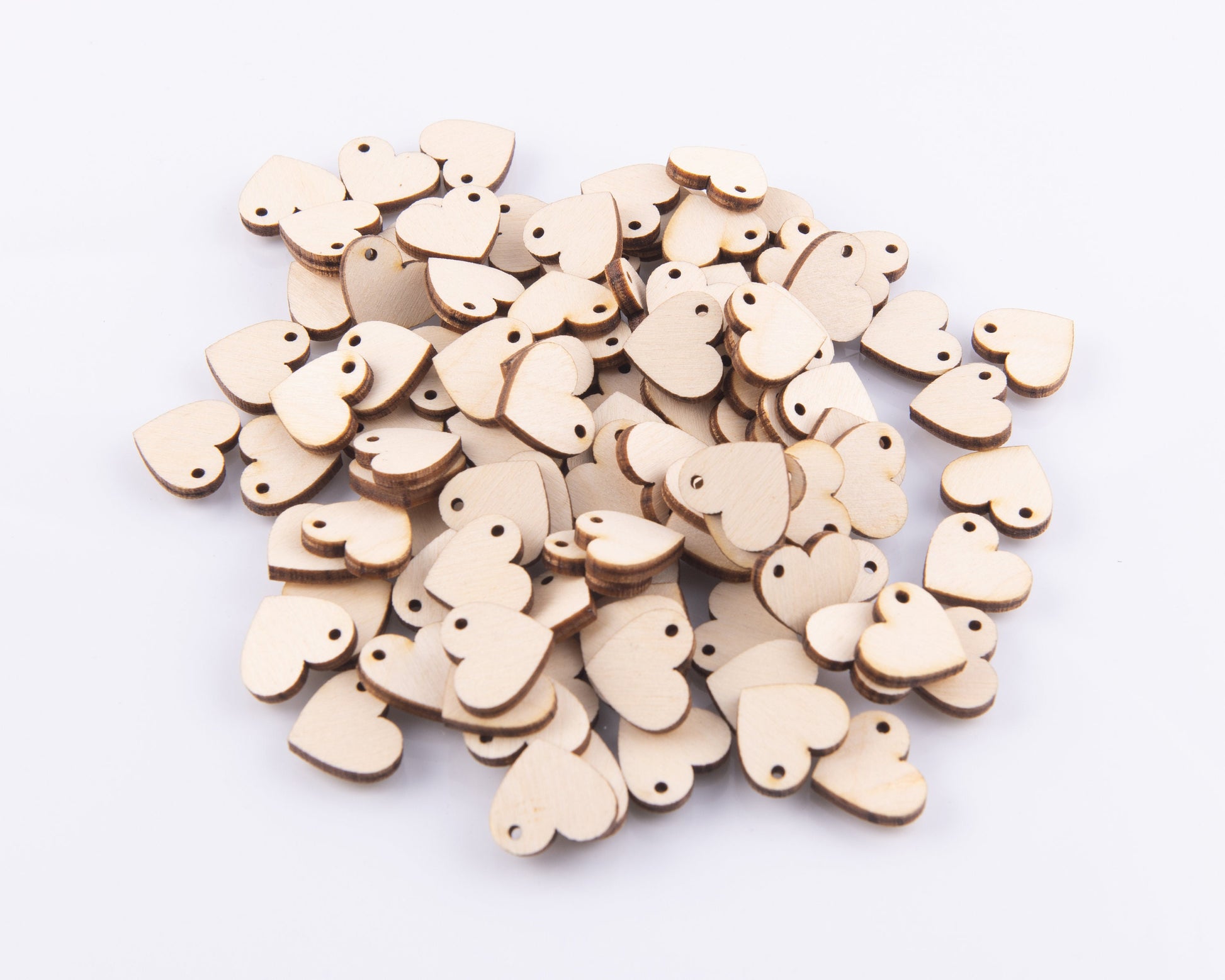 3/4 Inch Hearts with 2mm Hole (50 100 300) - Design Concepts Chi