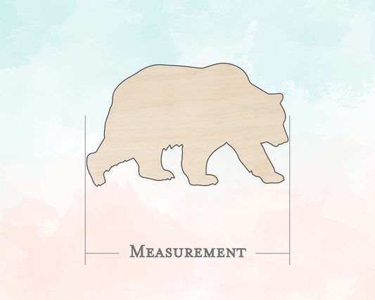 Wood Bear Shape - Unfinished Wood Cutout - Small, Large - Design Concepts Chi