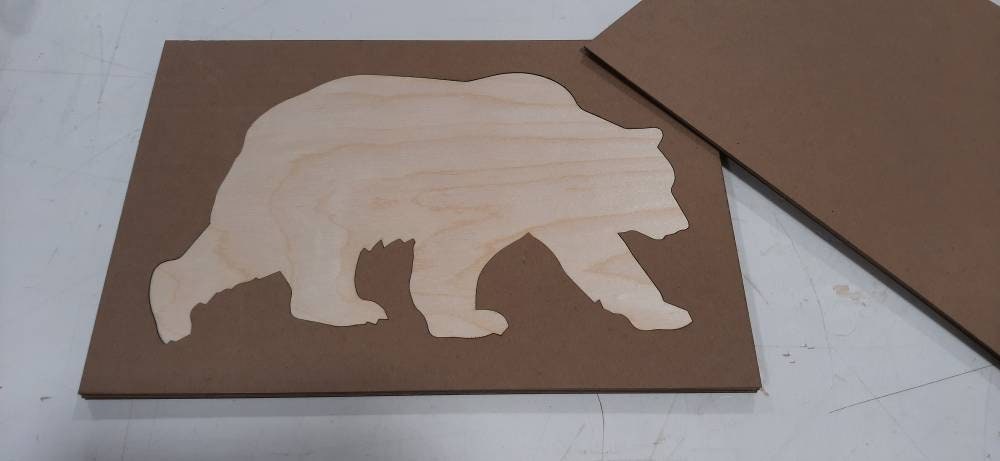 Wood Bear Shape - Unfinished Wood Cutout - Small, Large - Design Concepts Chi