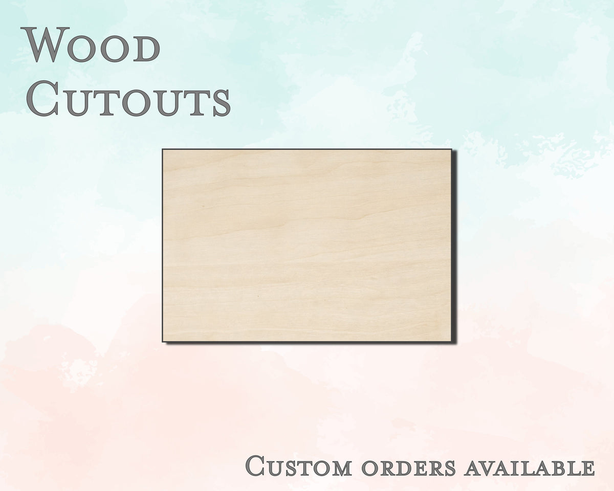 2" x 3" Shape - Unfinished Wood Cutout - Design Concepts Chi