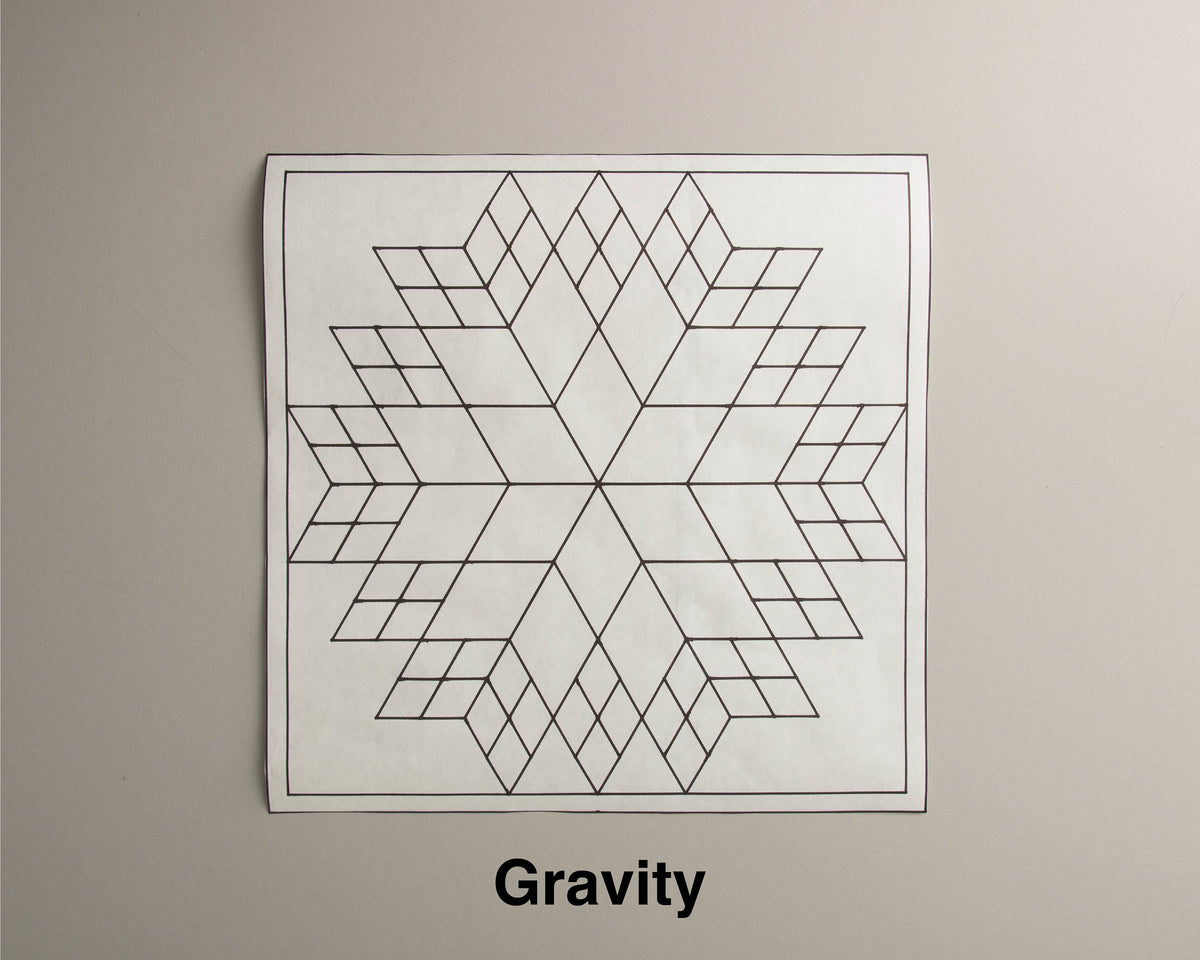 Gravity Paper Printed Barn Quilt Pattern (Sizes) - Design Concepts Chi