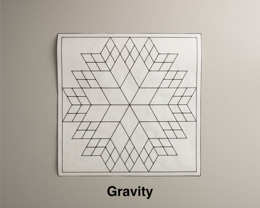 Gravity Paper Printed Barn Quilt Pattern (Sizes) - Design Concepts Chi