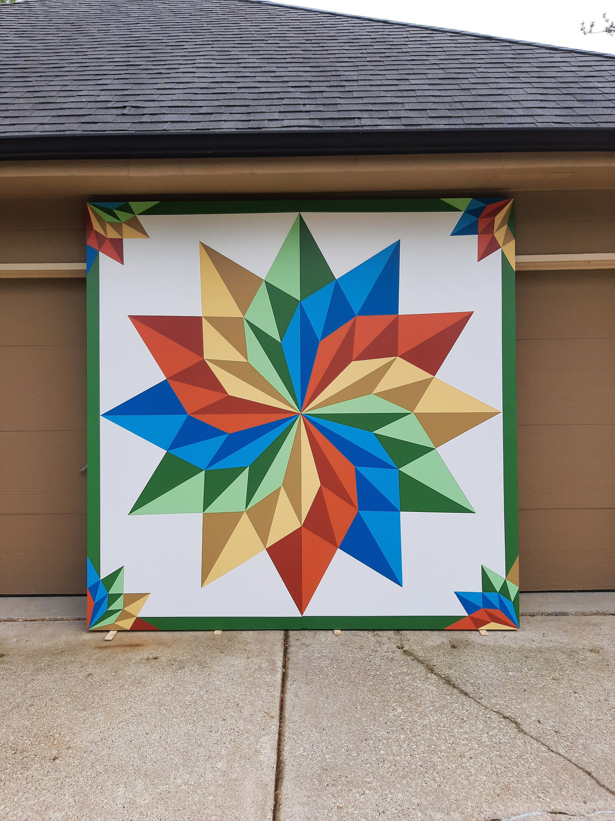 Blissful Bloom Paper Printed Barn Quilt Pattern (Sizes) - Design Concepts Chi