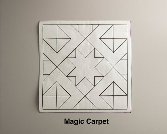 Magic Carpet Paper Printed Barn Quilt Pattern (Sizes) - Design Concepts Chi