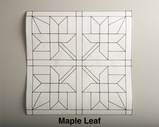 Maple Leaf Paper Printed Barn Quilt Pattern (Sizes) - Design Concepts Chi