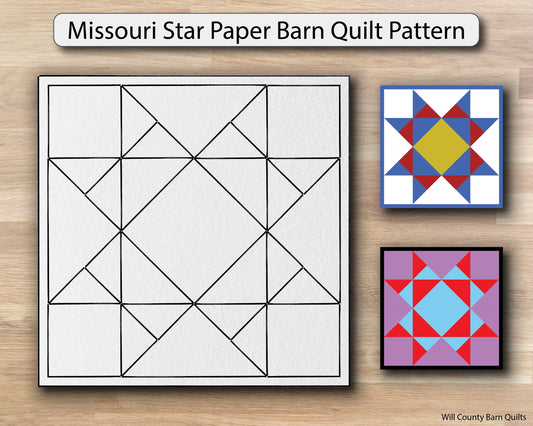 Missouri Star Paper Printed Barn Quilt Pattern (Sizes) - Design Concepts Chi