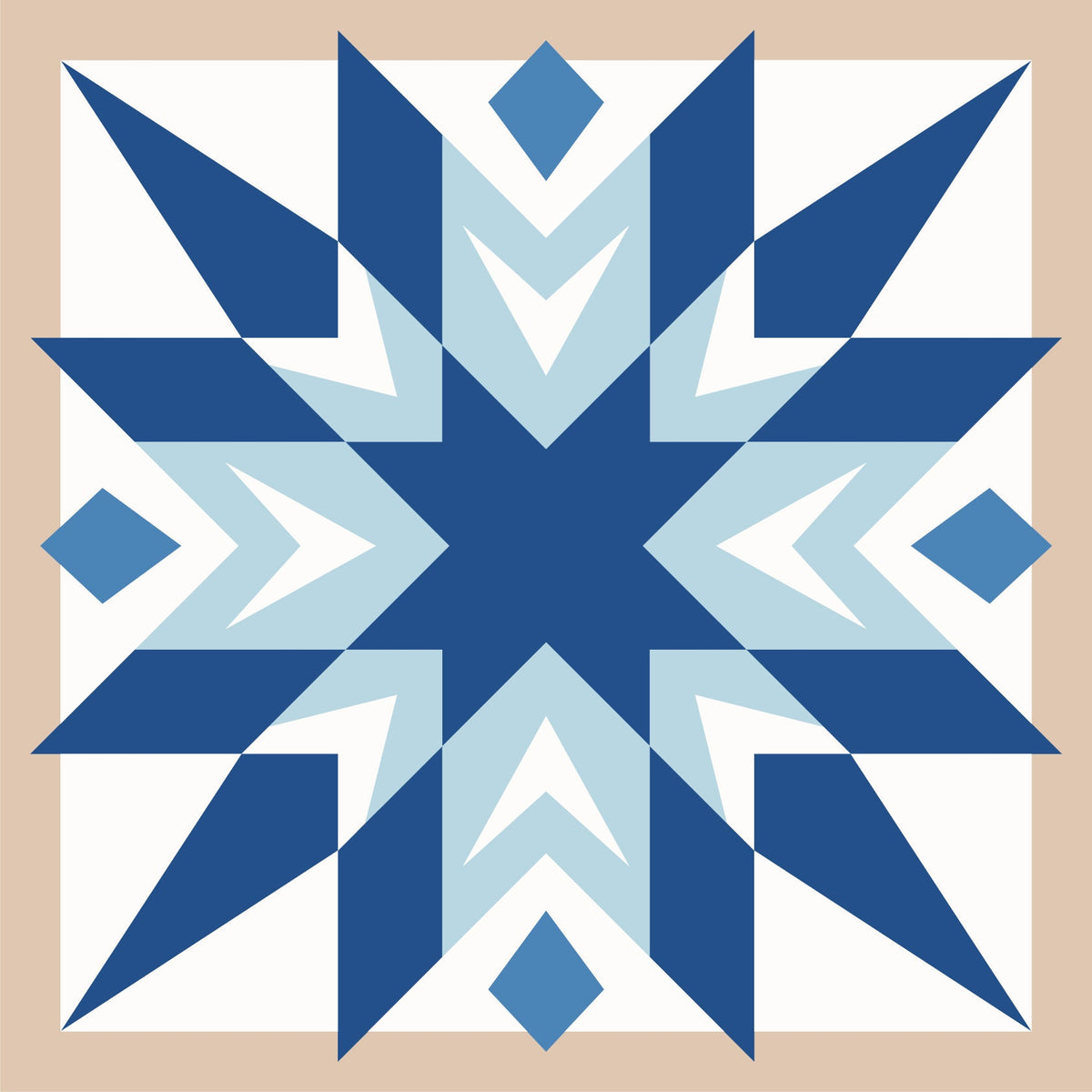 Blueberry Bliss Paper Printed Barn Quilt Pattern (Sizes) - Design Concepts Chi
