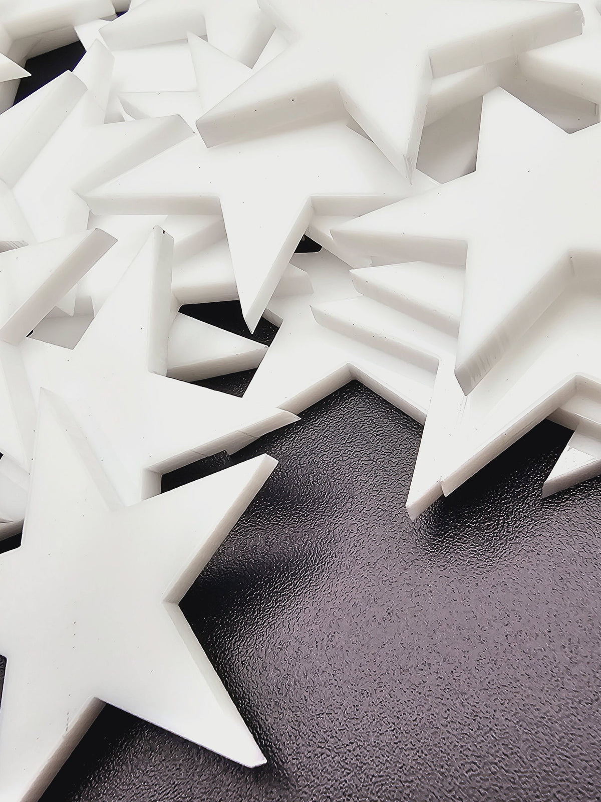 White Stars 1/8" Acrylic Plastic (Quantity/Sizes) |  Perspex Lucite - Design Concepts Chi