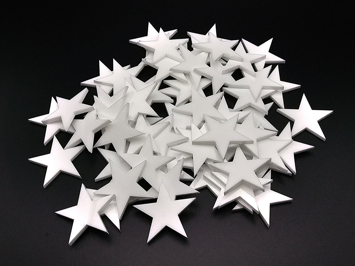 White Stars 1/8" Acrylic Plastic (Quantity/Sizes) |  Perspex Lucite - Design Concepts Chi