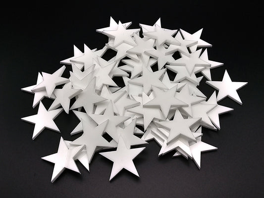 White Stars 1/8" Acrylic Plastic (Quantity/Sizes) |  Perspex Lucite - Design Concepts Chi