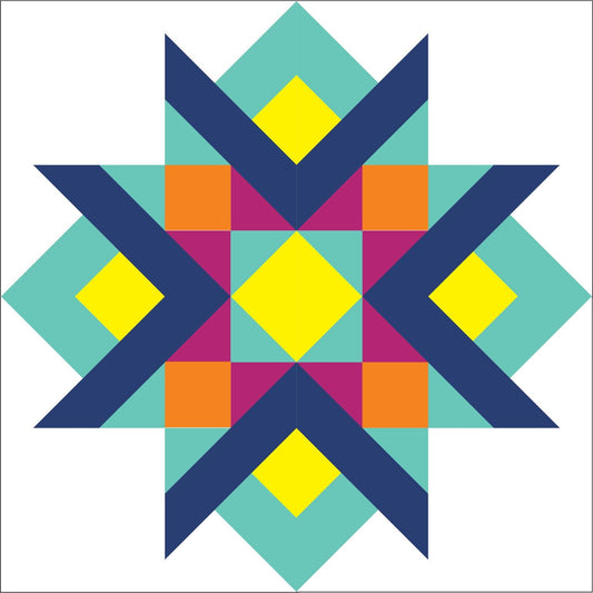 This Way Paper Printed Barn Quilt Pattern (Sizes) - Design Concepts Chi