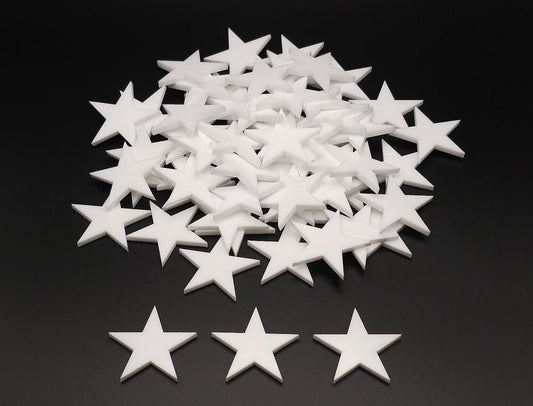 White Stars 1/8" Acrylic Plastic (Quantity/Sizes) |  Perspex Lucite - Design Concepts Chi