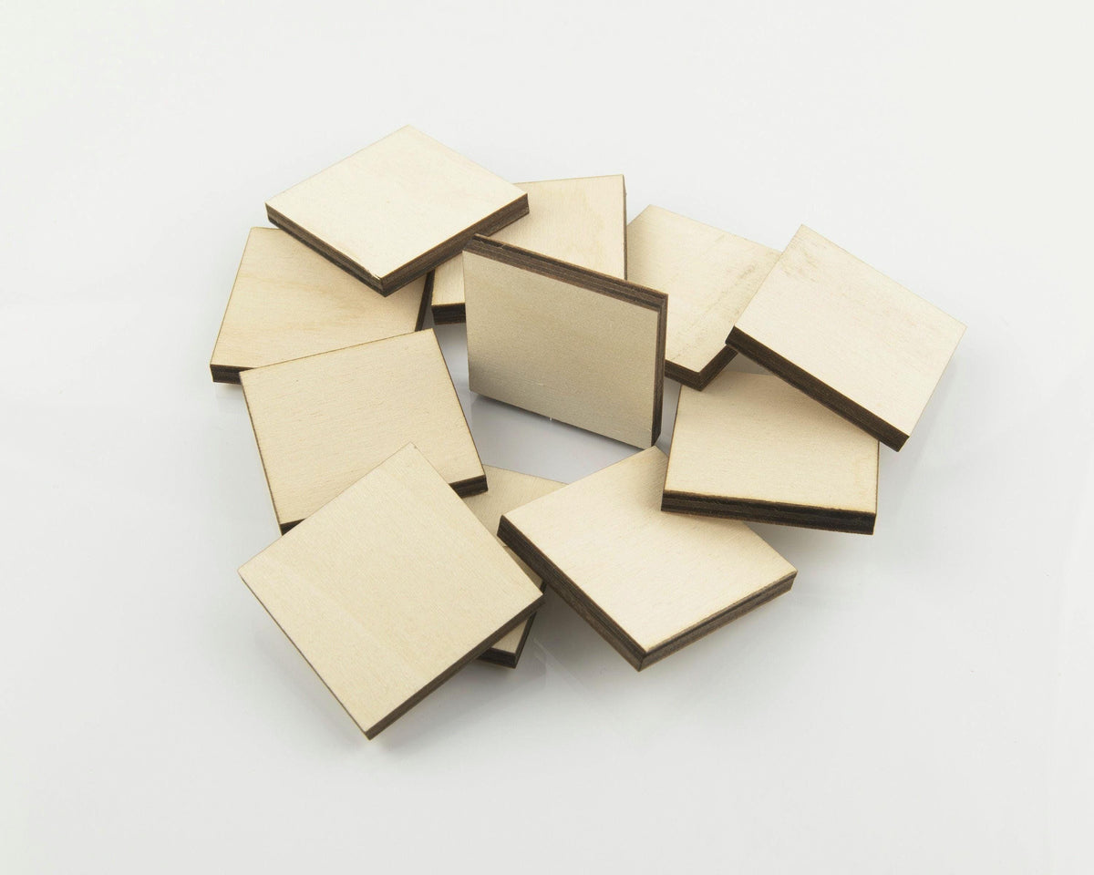 1/4" Thick Wood Squares, 50, 100, 300 - Design Concepts Chi