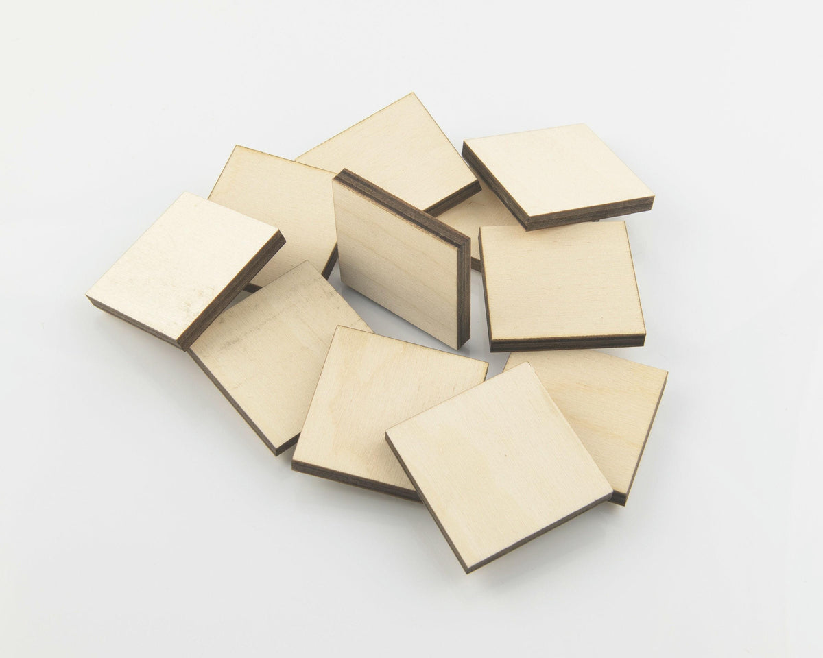 1/4" Thick Wood Squares, 50, 100, 300 - Design Concepts Chi