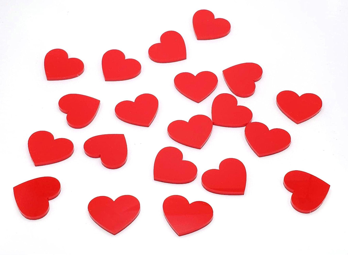 Red Hearts 1/8 in Acrylic  Plastic (Quantity/Sizes) |  Perspex Lucite - Design Concepts Chi