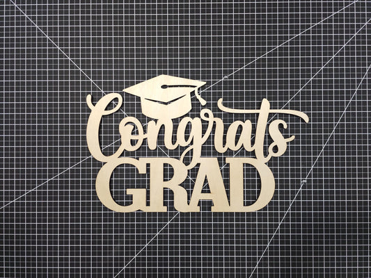 Congrats Grad Sign, Graduation Party Welcome Sign, Custom Wooden Backdrop Sign, Congratulations Decoration