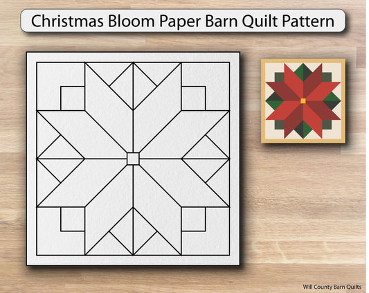 Christmas Bloom barn quilt pattern